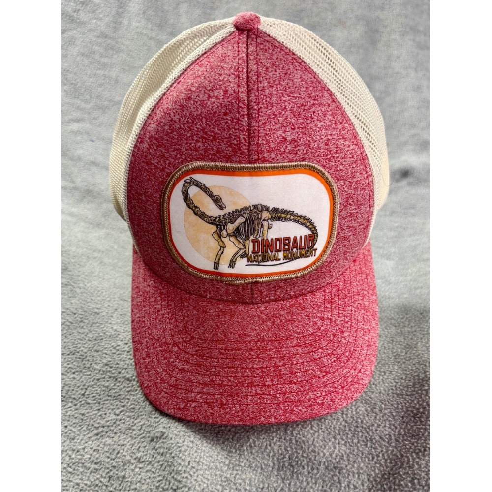 Richardson 115 Dinosaur National Monument Trucker Hat Red Cream Snapback Cap
